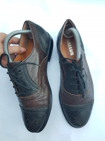 Men Gallus Heels Brown Leather 40