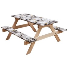 Picnic Table Cover With Bench Covers 6ft Waterproof Elastic Fitted Outdoor T...
