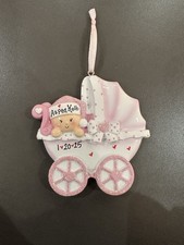 Baby Pink Girl Personalized Christmas Ornament