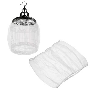 Bird Cage Seed Catcher 22 Inch Bird Cage Net Cover, (White, L)