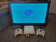 Original SEGA Dreamcast Console + 2 Controllers + All Cables + 2 Memory Cards