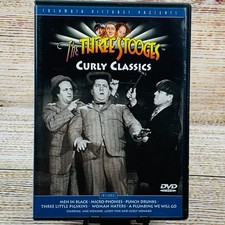 The Three Stooges Curly Classics [DVD 1998] Black and White Comedy Moe Howard