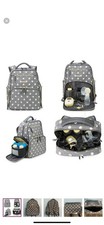 Bananafish Backpack Diaper Bag Gray