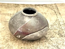 Small Andrew Berends Raku Vessel Earth Tones