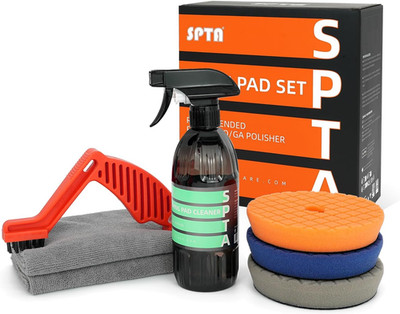 SPTA Pro Buffing Polishing Pads, 3Pcs 6.3 Inch Face for 6 Inch Backing Plate, Cu