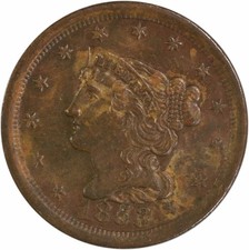 1853 Half Cent AU58 Uncertified #527