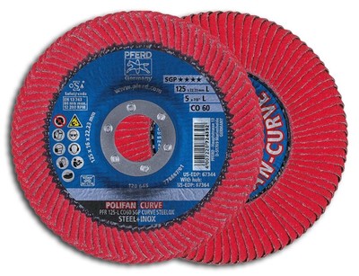 PFERD FÄCHERSCHEIBE POLIFAN CO SGP CURVE STEELOX, PFERD TOOLS