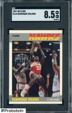 1987-88 Fleer Basketball #118 Dominique Wilkins Hawks HOF SGC 8.5 NM-MT+