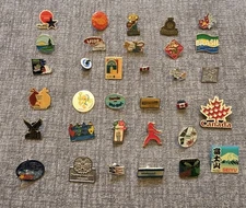 Lot Of 30+ International Walmart Employee Lapel/Hat Pins - Shareholders Collect