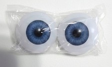 Acrylic Eyes Half Round Eyeballs Baby Doll Plushie 7/8" 24mm Blue Eye Set of 2