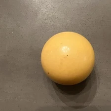 Vintage Cue Ball Yellow Aged Patina Pool Billiards Replacement