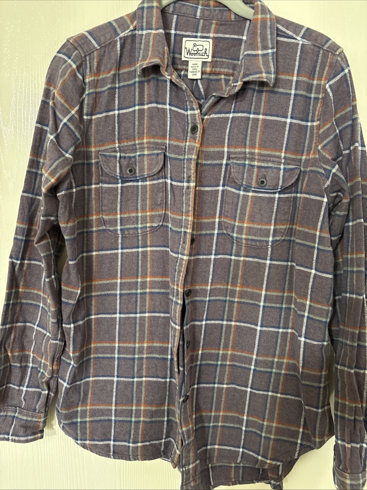 Woolrich Flannel Shirt Mens Medium Plaid Button Down