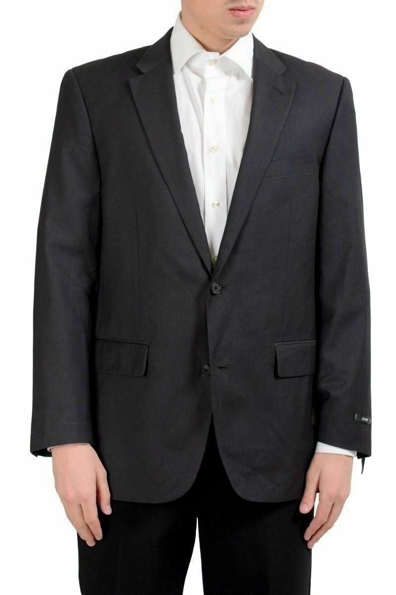 Мужской серый блейзер на двух пуговицах Alfani спортивное пальто цена US 40 IT 50 8990₽