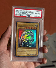 Yugioh 2002 SDK Blue-Eyes White Dragon DIK-P001 PSA 8 1st Ed Pack Fresh Pulled