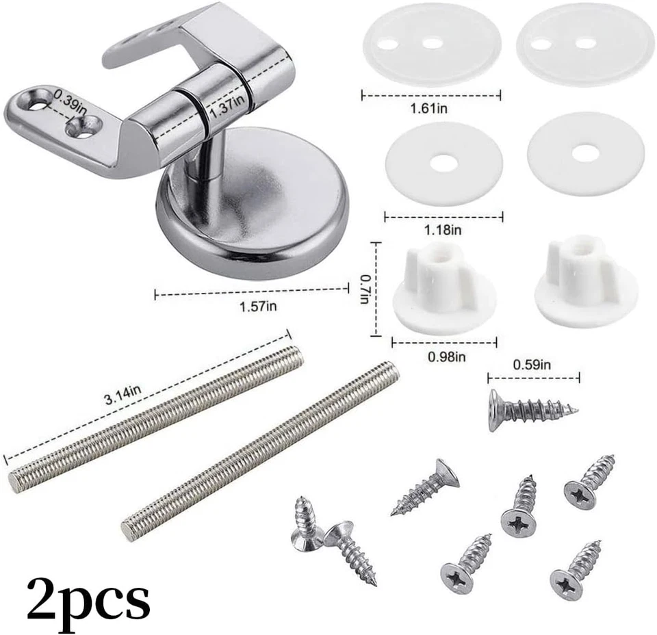Cerniere WC in Acciaio Inox Con Chiusura Morbida - Include Connessioni - Immagine 2 di 4