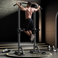 DlandHome Power Tower Pull Up Dip Station Multi-Function Fitness Equipment fo...