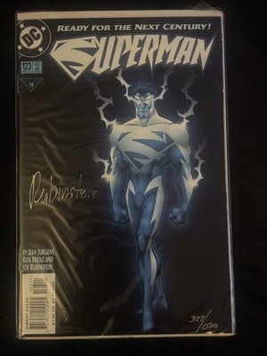 SUPERMAN #123 377/1500 Rare!!! READY FOR THE NEXT CENTURY SIGNED JOE RUBINSTEIN