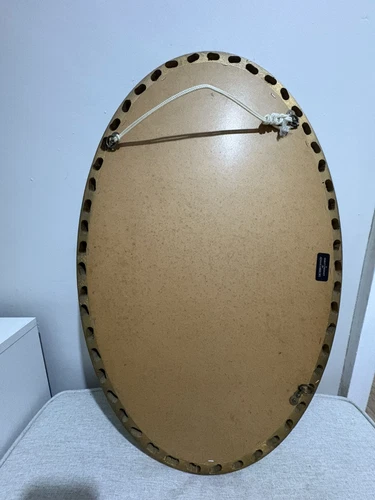 Vintage Oval Gilt Plaster Wall Mirror Baroque Rococo Veronese Antique Style - Picture 5 of 9