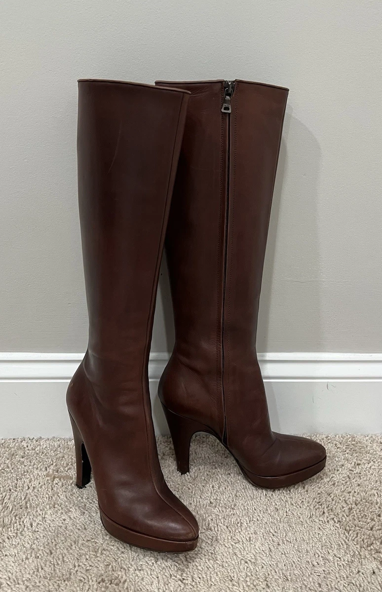 PRADA Leather Upper Brown Boots for Women for sale | eBay