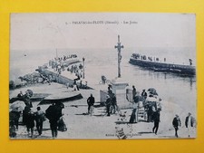 Old postcard phototype A. BARDOU, Montpellier - PALAVAS-les-FLOTS Les Jet�es CALVAIRE