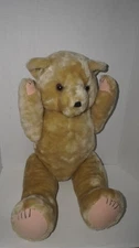 JOINTED CREATIVE MARKETING CONCEPTS VINTAGE BROWN WEIGHTED PLUSH TEDDY BEAR 26"