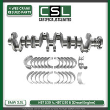 BMW 3 4 5 6 SERIES X3 X4 X5 X6 4 WEB CRANKSHAFT WITH ENGINE BEARINGS SET N57 3.0