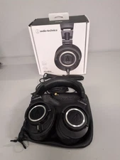 Audio-Technica Back ATH-M50x open box Brainwavz Sheepskin Leather Angled EARPAD