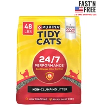 Purina Tidy Cats Non-Clumping Cat Litter, Odor Control Formula, 48 lb Bag