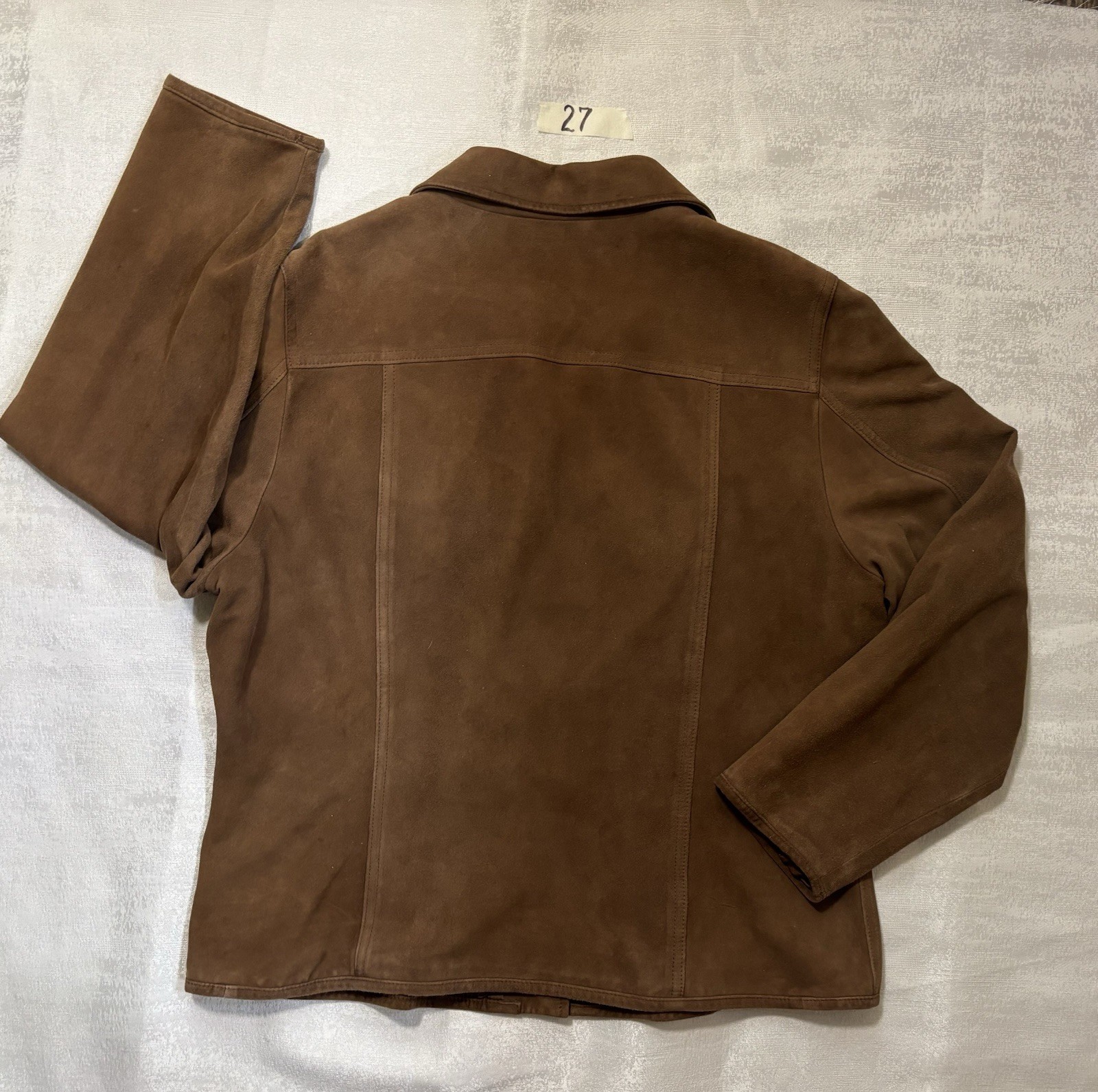 Faconnable Brown Button Front Jacket Pockets Line… - image 11