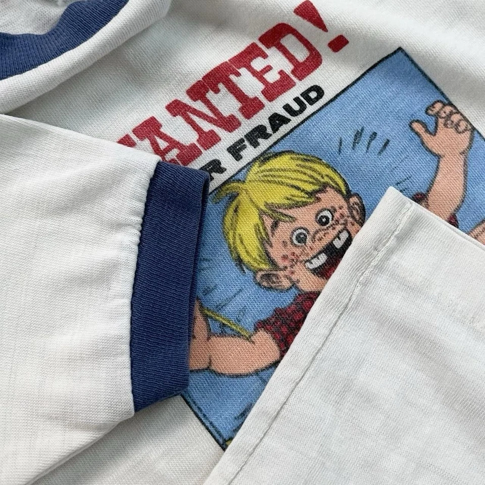 Camiseta retro divertida de los años 70’s vintage de dibujos animados suave con timbre fino camiseta para niños jóvenes Foto 4 de 4