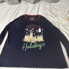 Harry Potter I'd Rather Stay At Howarts Christmas Xl Blue