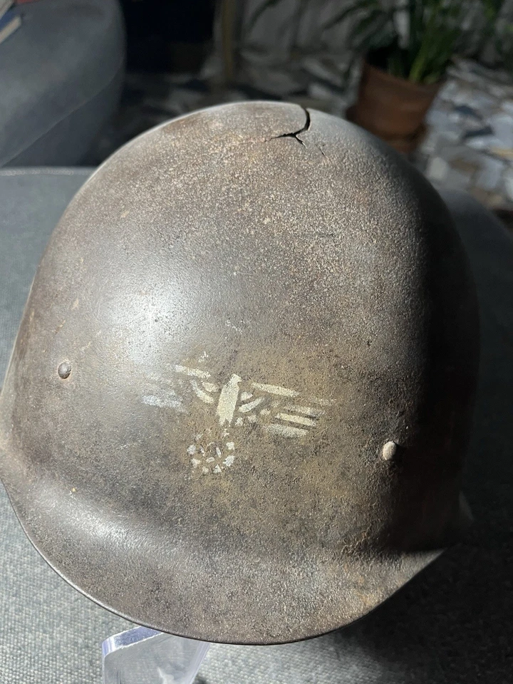 Elmo URSS Riutilizzo German Ww2 Originale Relic - Immagine 2 di 4