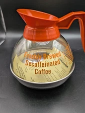 Bloomfield Decaf Orange Handle Plastic Coffee Pot with aluminum bottom-read