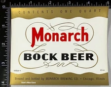 Monarch Bock Beer Label - ILLINOIS