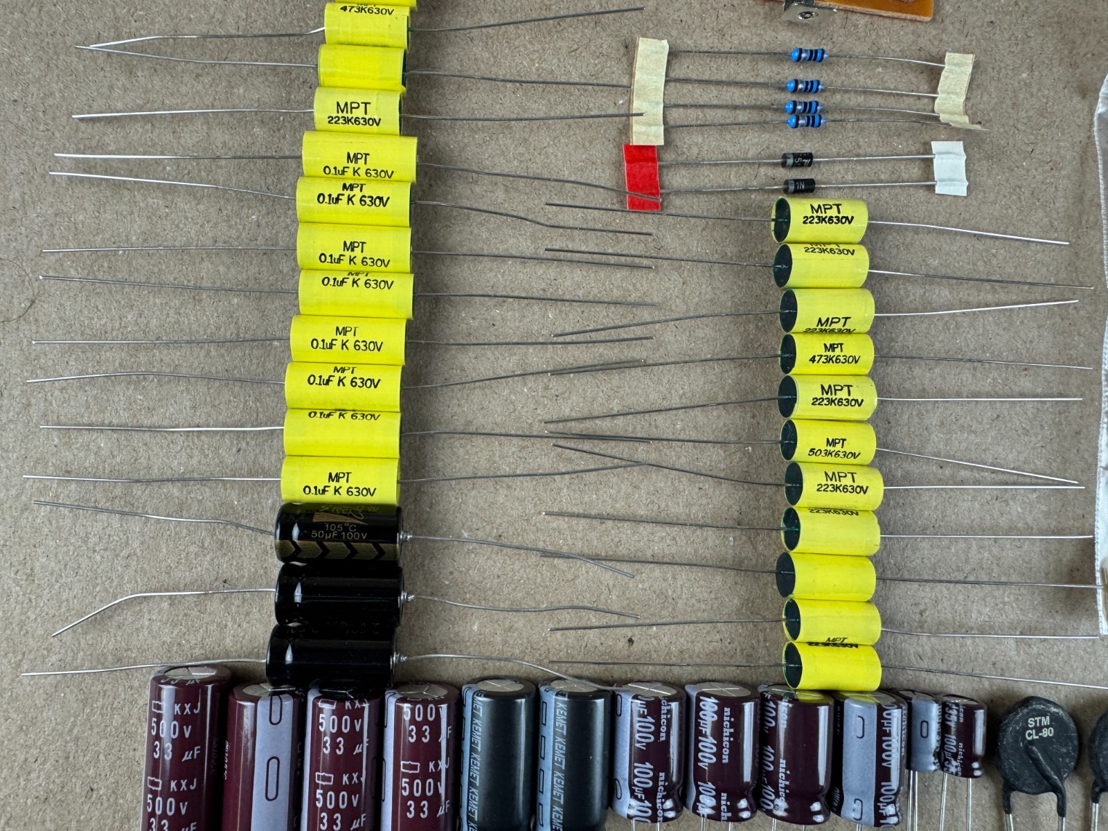 HH Scott LK-72B Complete Recap Kit Amplifier Rebuild Can Caps PECs