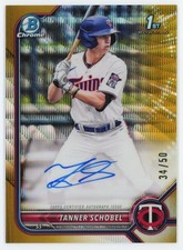2022 Bowman Draft Baseball Chrome Prospect Autograph Gold Wave #CDA-TSL Tanner