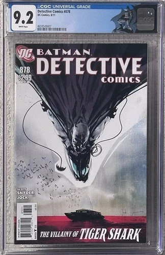 Detective Comics #878 CGC 9.2 WP; DC Comics 2011; Jock Cover; App By Tiger Shark