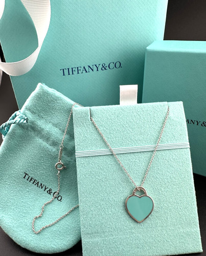 Tiffany & Co. Return to Tiffany, Tiffany Blue Small Heart Tag Pendant Necklace 