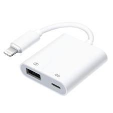 Image of [Apple MFi Certified] Lightning to USB Camera OTG Adapter With Charging Port for