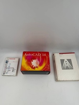 Vintage Autodesk AutoCAD 14 Box Manuals Learning CD Electrical 2010