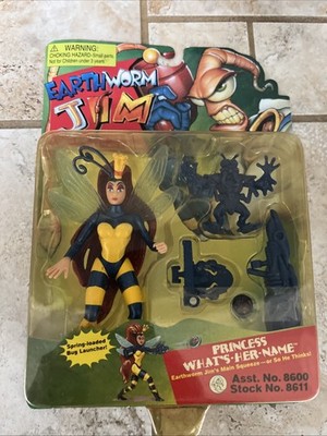 Playmates Earthworm Jim Princess What's-Her-Name Figure Boxed w/ Gun 1995