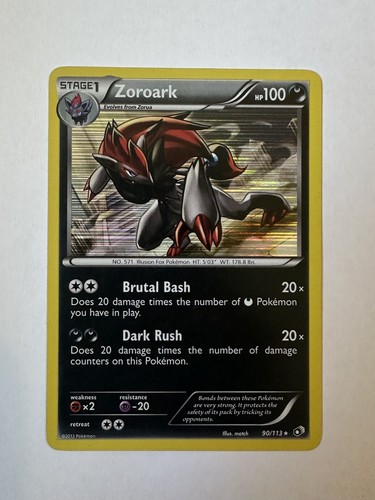 Zoroark 90/113 Pokemon Legendary Treasures Lightly Played