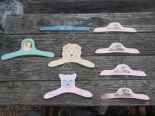 8 LOT VINTAGE CHILDS CLOTHES HANGERS 1930S