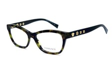 Versace MOD.3225 5183 Green Brown Tortoise Cat Eye size 52/16/140 Italy Eyeglass