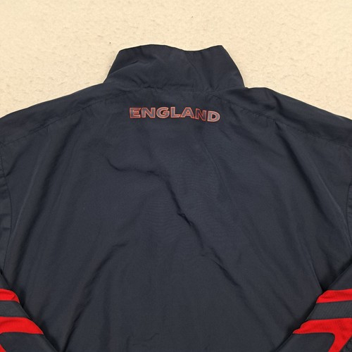 Giacca Vintage Inghilterra Umbro Uomo Grande Blu Zip Up Calcio Warmup Allenamento Y2K - Foto 11 di 16