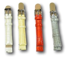 Invicta Women's 16mm Watch Band Silver Buckle Genuine Leather Watch Straps