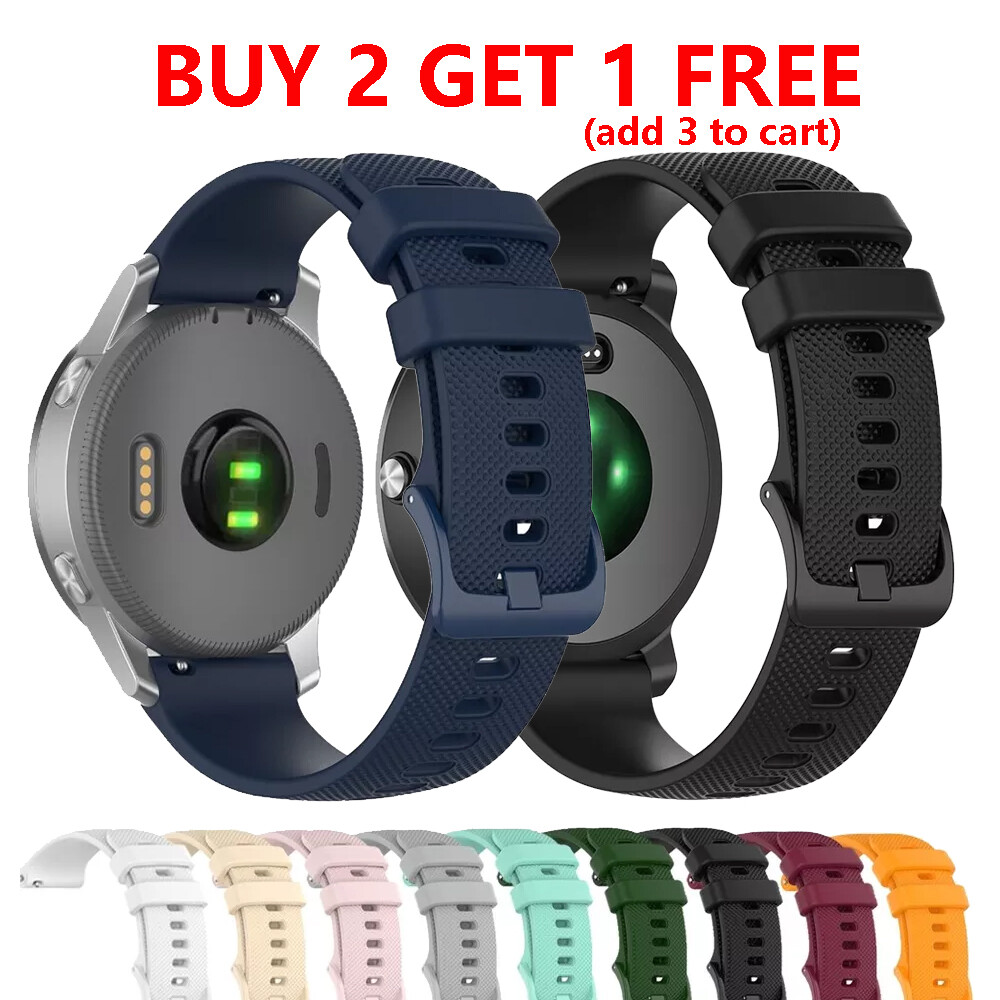 Silicone Strap for Garmin Vivoactive 4S 3S Venu Sq 2S 645 245