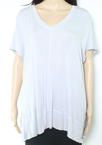 Bordeaux Womens Seamed Tee Gray Size 