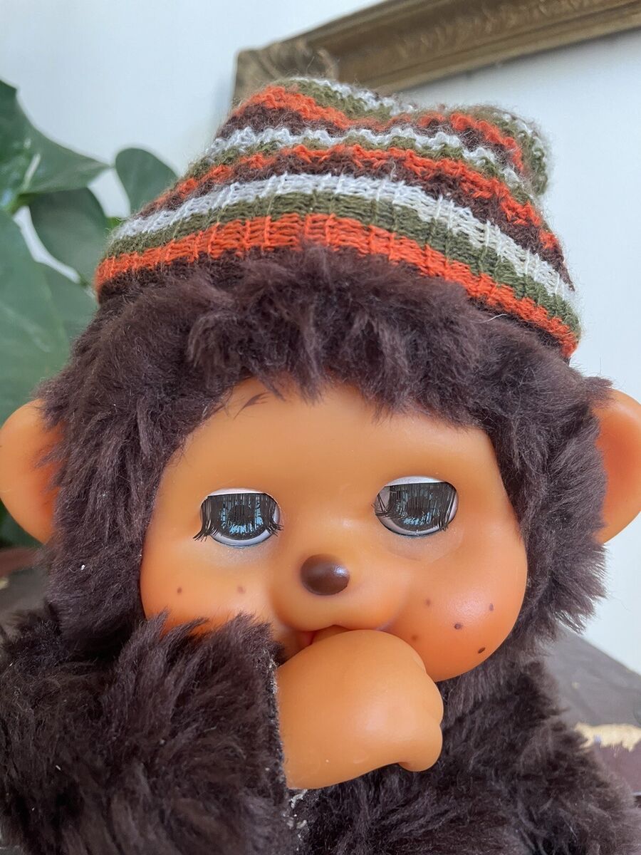 Rare Blue Eyes 80s Monchhichi Sekiguchi Blinking Eyes Rasta Rare Blue Eyes 80s Monchhichi Sekiguchi Blinking Eyes Rasta