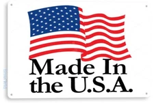 TIN SIGN Made in the USA Tin Metal Sign America Hand Made Store Shop B298